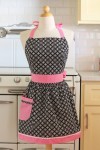 Pink-Black Apron via Etsy