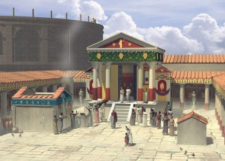 A reconstruction of the Temple of Isis, Pompeii