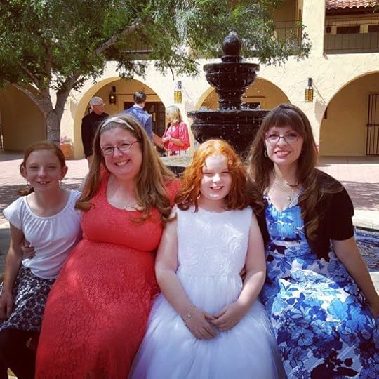 The 4 amigos! Big red joins us for a photo op