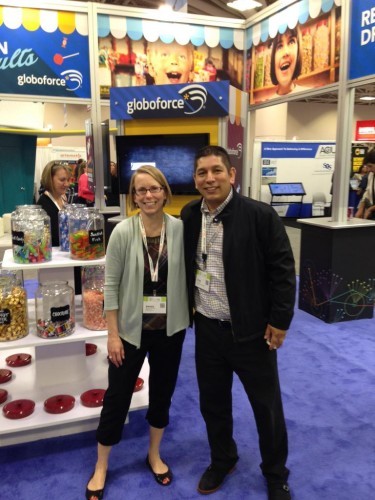 Brenda Pohlman (Globoforce) and Cesar Villa (The Hershey Company)