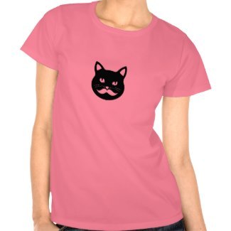 Mustache Kitty Ladies Tee