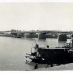 'Bagdad, luty 1943r' - Baghdad, February 1943. This is the Jumhuriyah Bridge (Jisr al Jumhuriyah) over the River Tigris