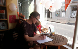Alison Mercer at the Mostly Books Books Are My Bag party