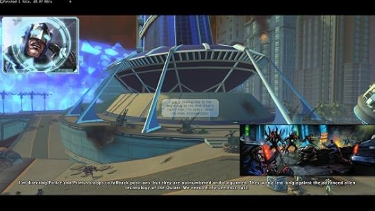 An early cutscene in Champions Online