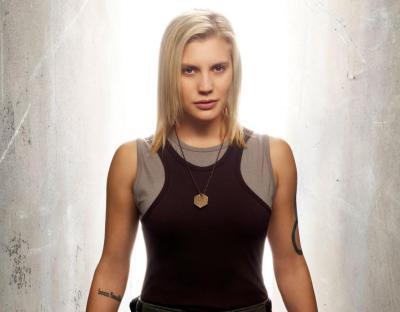 Katee Sackhoff in her role as Kara 