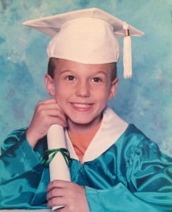 Here's my little graduate 13 years ago. 