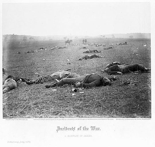 Dead Federal soldiers on battlefield at Gettysburg, Pennsylvania. Timothy H. O'Sullivan, photographer. Library of Congress. 