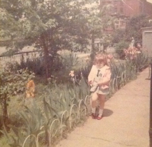 Me as a child in my garden.