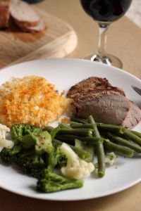 Dijon Pork tenderloin plate
