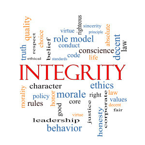 Integrity Word Cloud Concept