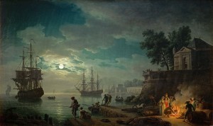 Vernet,_Claude_Joseph_-_Seaport_by_Moonlight_-_1771