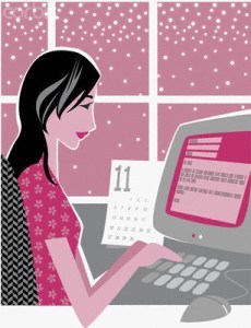 woman e-mailing