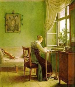 GKerstingLadyByWindowWriting