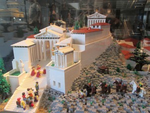 Behold the Acropolis...rendered in Lego. Life-size (not really).