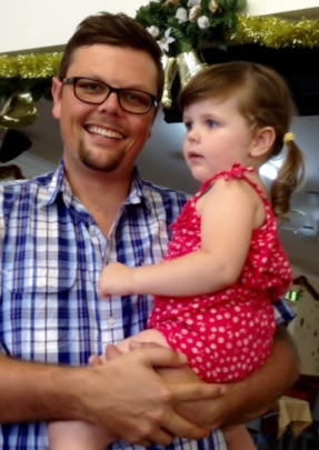 Charlie and Daddy dancing at Nanna's 80th. 