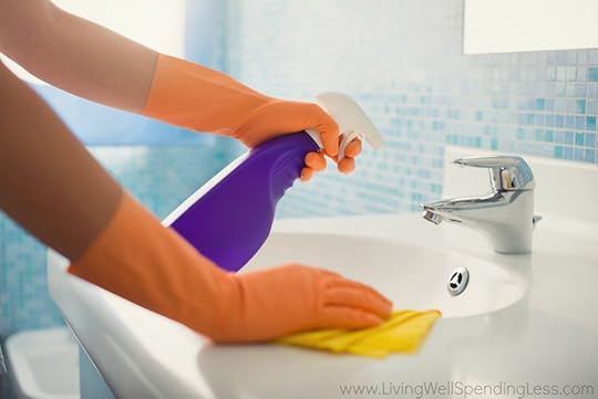 Cleaning Bathroom Sink