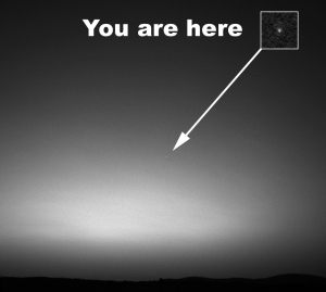 Earth as seen from Mars