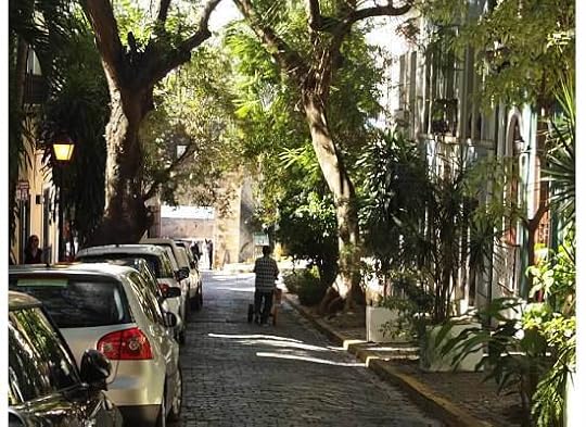 Typical colonial street in Old San Juan