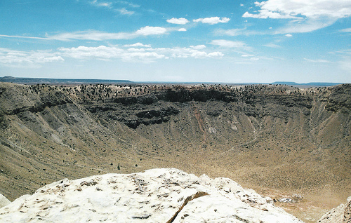 Meteor crater by dbking. CC-BY-2.0 via Flickr.