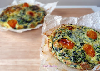 Spinach, Tomato & Parmesan Quiche 178 calories