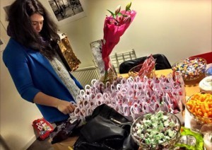 Massa mini-goodiebags och amerikanska snacks