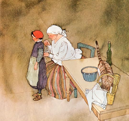 Little Red Cap illustration by Lisbeth Zerger