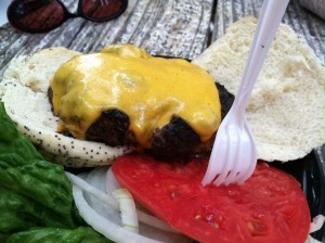 A burger captured on a recent visit to Le Tub.