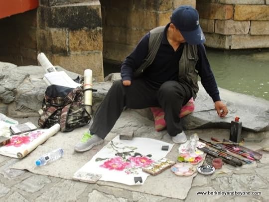 artist vendor at Summer Palace in Beijing, China