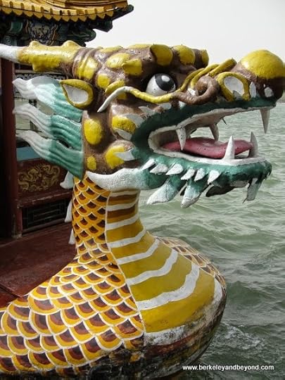 dragon at helm of boat ride at Summer Palace in Beijing, China