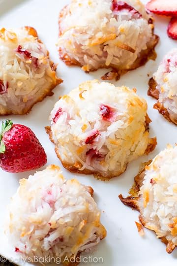 Easy Strawberry Coconut Macaroons that are chewy and moist on the inside and slightly crisp around the edges!