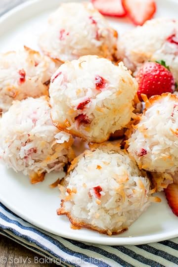Easy Strawberry Coconut Macaroons that are chewy and moist on the inside and slightly crisp around the edges!