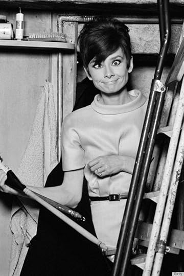 Audrey Hepburn pulls a funny face