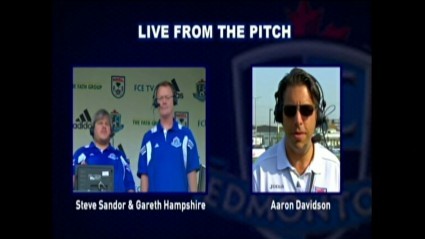 Blast from the past: Steven Sandor and Gareth Hampshire interviewing Aaron Davidson on-air