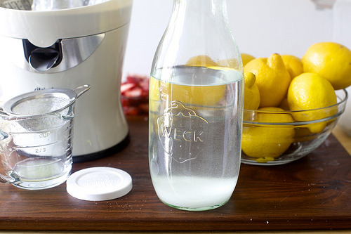 water and sugar, ready for later