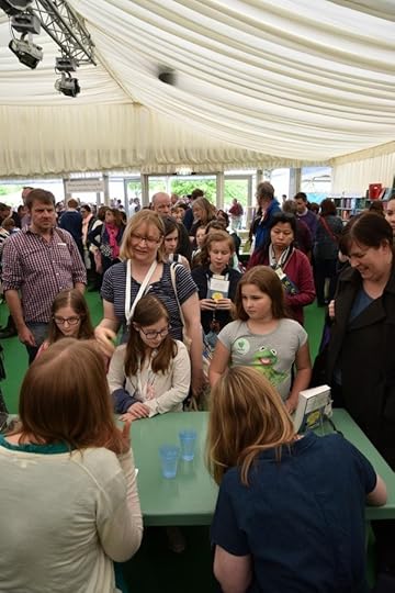 Our incredible signing queue! - picture by Claire Fayers