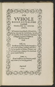 The Bay Psalm Book. Rare Book and Special Collections Division.