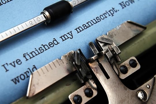 Manuscript on typewriter machine