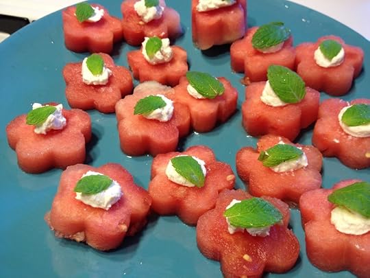 Goat Cheese and Mint-Topped Watermelon