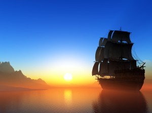 Sailboat in the sea.
