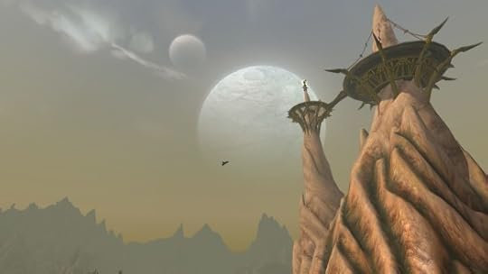 A shot of the Spires of Arak zone in World of Warcraft: Warlords of Draenor