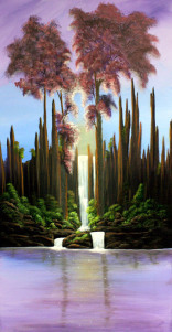 Inspireation Falls 36x18 Acrylic on wrapped canvas © 2010 Dawn Blair
