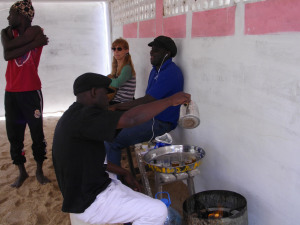 Moustapha prepares tea