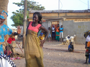 children and goats may wander onto stage