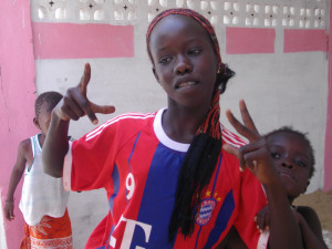 girl in red and fingers