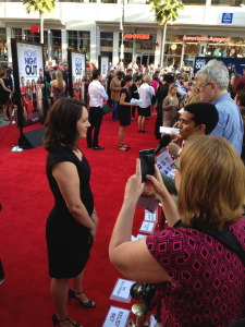 At the red carpet premiere of Mom's Night Out