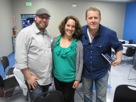 On the set with Jon and Andy Erwin