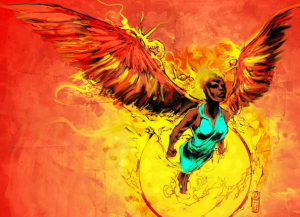 winged African lady