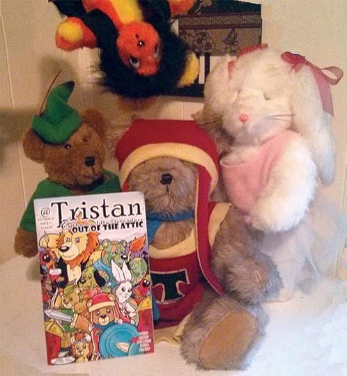 Tristan the Teddy Bear and the Cuddly Defenders with their Out Of The Attic Comic Book