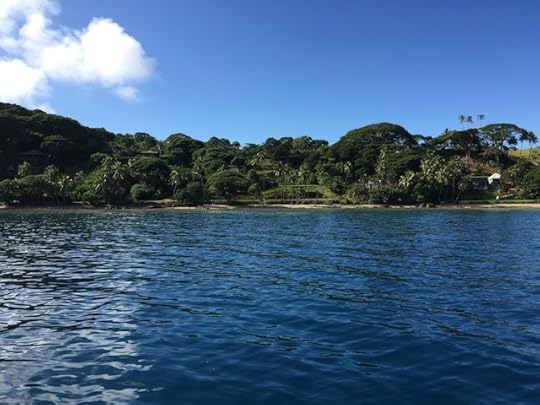 Our anchorage off the Jean-Michel Cousteau Resort on Vanua Levu in Fiji