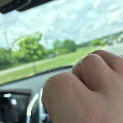I have long toe knuckle hair. #artsy #ThingsINoticeWhileDaughterDrives